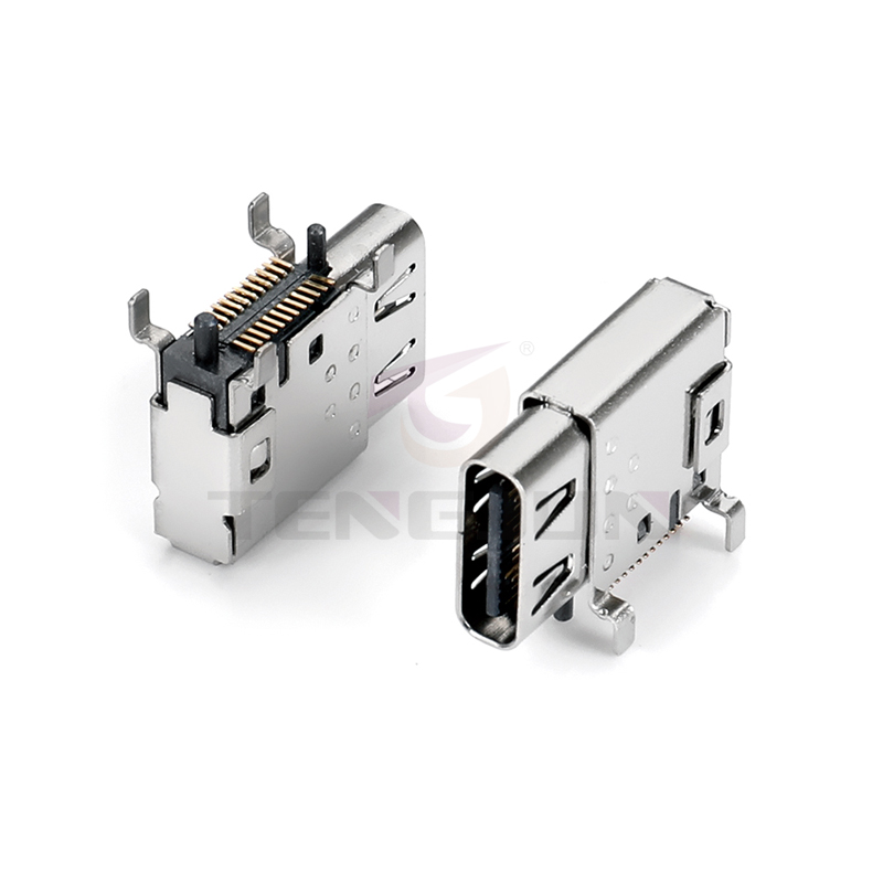 USB4.0 Type-C母座24Pin侧贴沉