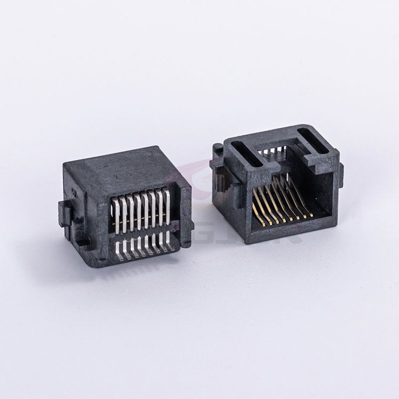 RJ45网口连接器 沉板SMT-8.65全塑 SMT