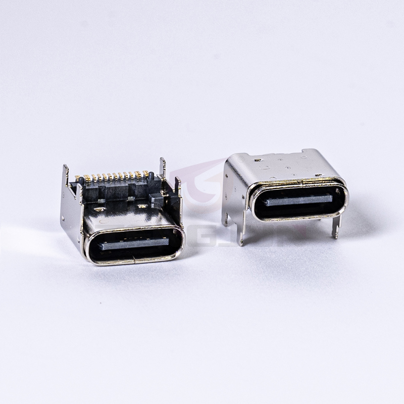 USB 3.1 TYPE C 16PIN 垫高1.9mm(CH=3.50)母座