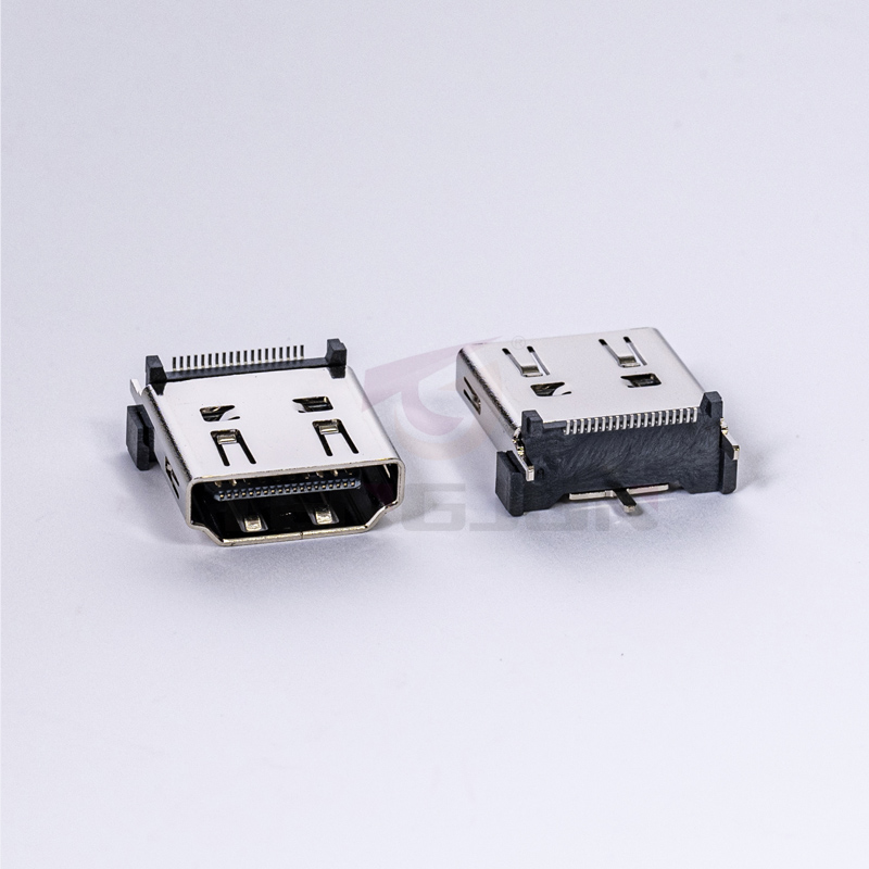 HDMI A TYPE母座 立贴H=15.0mm SMT 单排母座