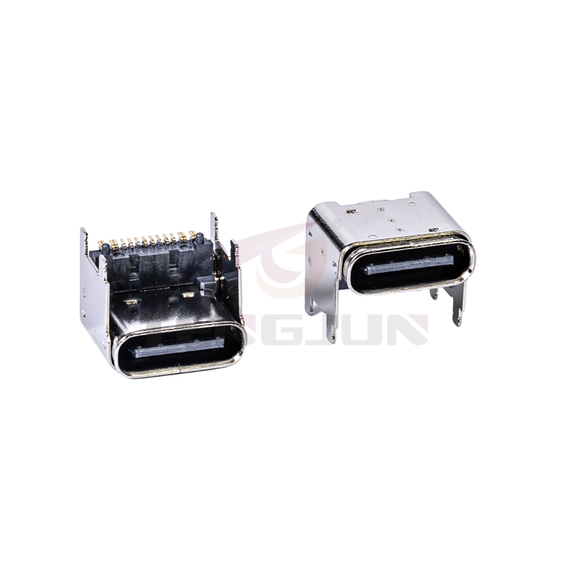 USB 3.1 TYPE C 16PIN 垫高3.0mm(CH=4.58)母座