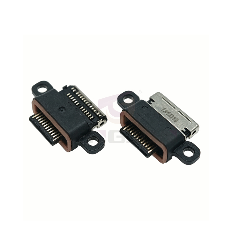 TYPE C母座USB 24PIN 防水型 沉板带 螺丝款