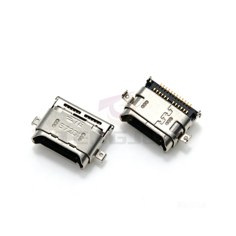 TYPE C母座USB 24PIN 沉板双排
