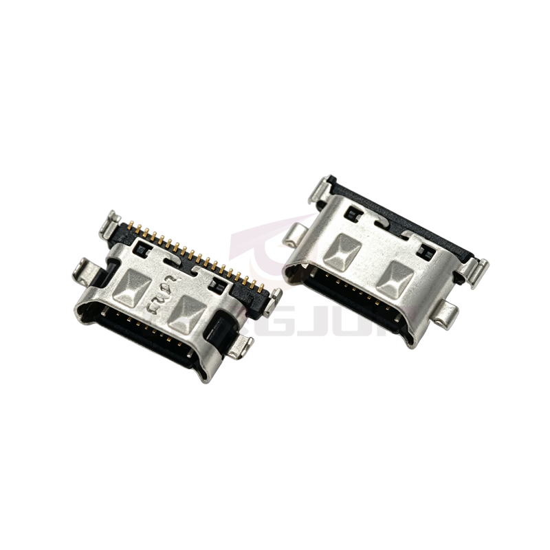 TYPE C母座USB 16PIN 沉板四脚